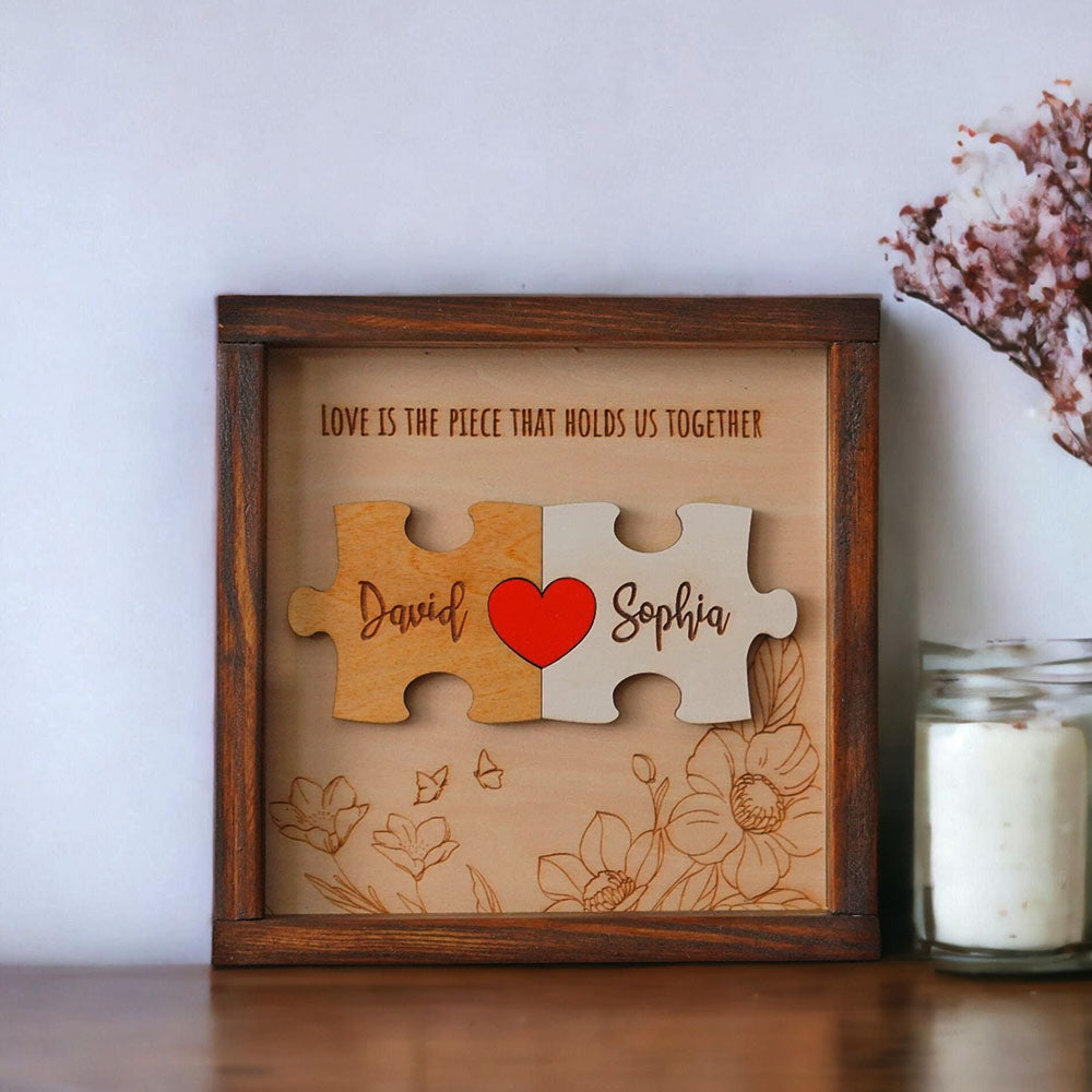 "You are my missing piece" Puzzle Couple Sign